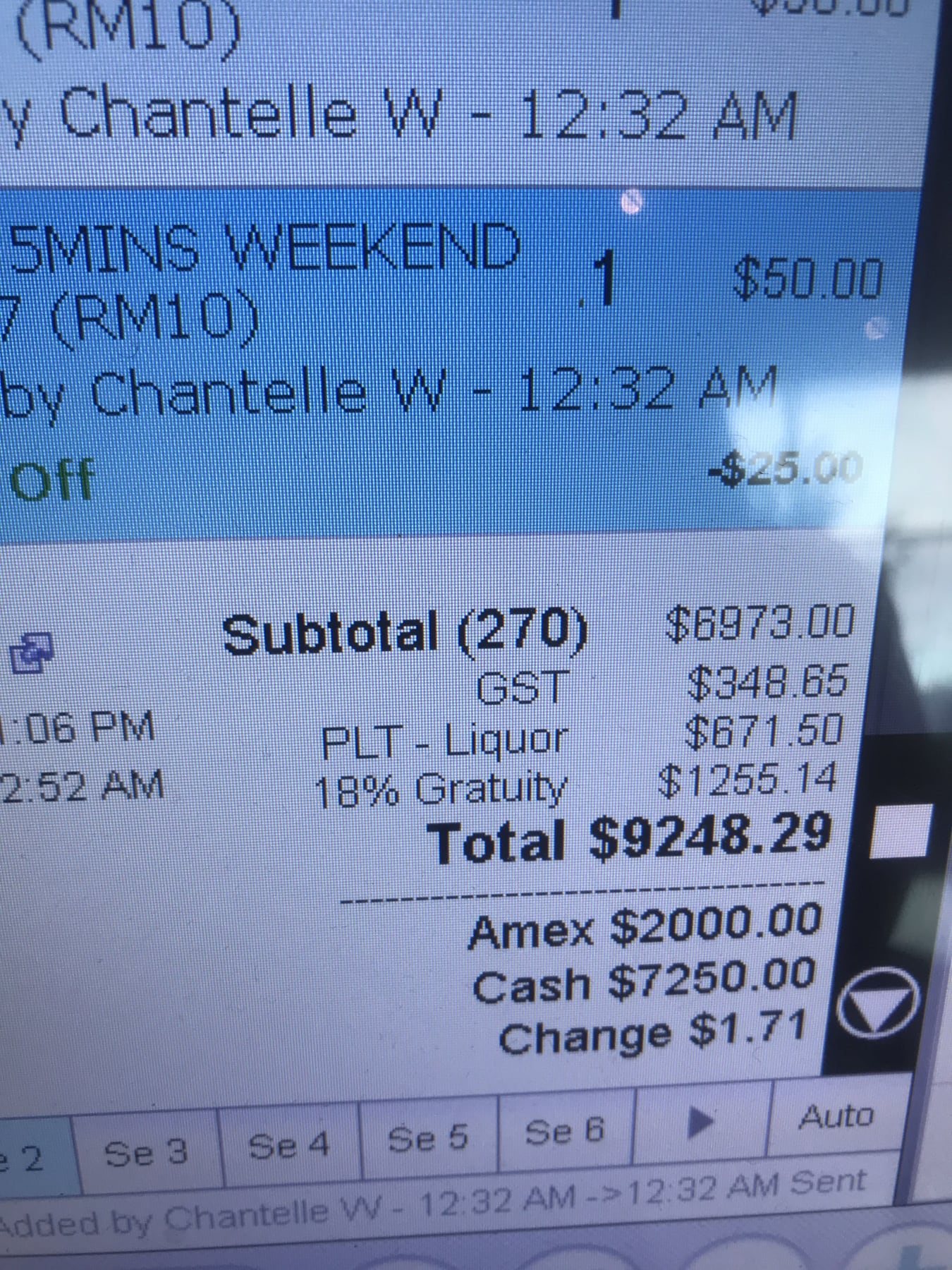 A large weekend karaoke bill