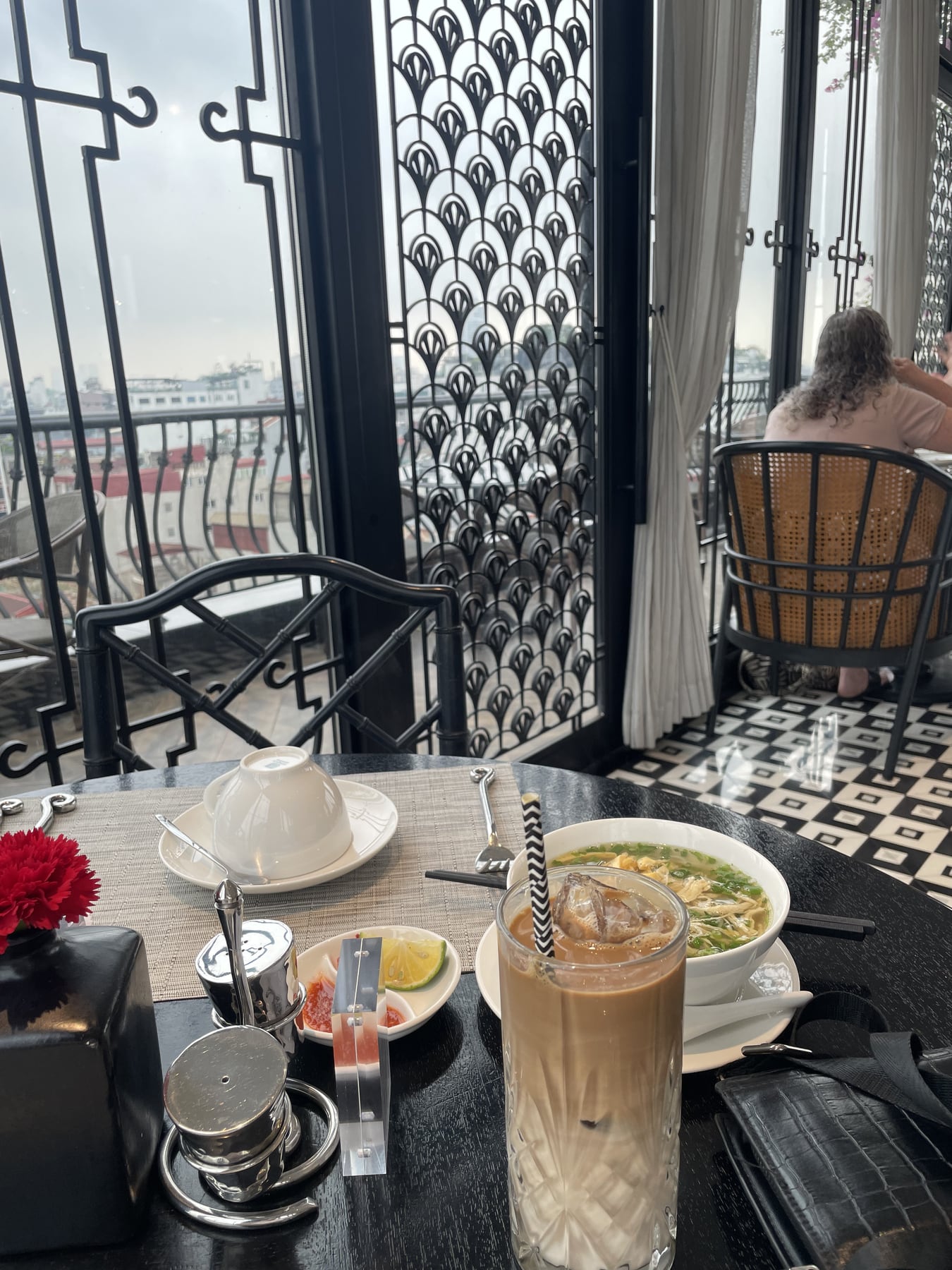 Johan eating alone in Vietnam